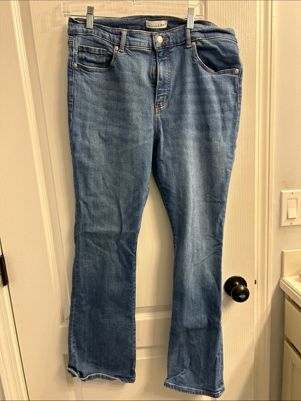 LOFT Women's Medium Blue Flare Jeans